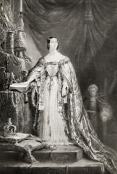 Queen Victoria (1819-1901) taking the coronation oath (oil on canvas) (b/w photo) | Obraz na stenu