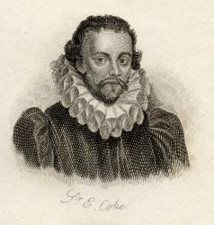 Sir Edward Coke, from 'Crabb's Historical Dictionary', published 1825 (litho) | Obraz na stenu