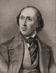 Hans Christian Anderson, 1805-1875. Danish author of fairy tales. From the book "The Masterpiece Library of Short Stories, Scandinavian and Dutch, Volume 19" | Obraz na stenu