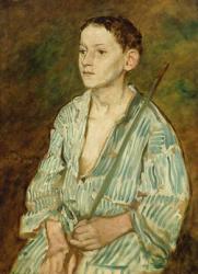 Portrait of a Boy (oil on paper on board) | Obraz na stenu