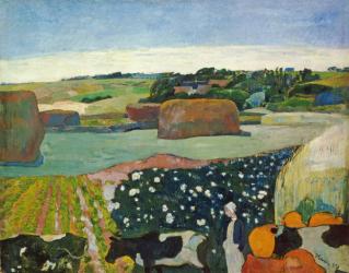 Haystacks in Brittany, 1890 (oil on canvas) | Obraz na stenu