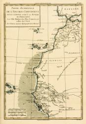 West Coast of Africa, from Lisbon to Sierra Leone, from 'Atlas de Toutes les Parties Connues du Globe Terrestre' by Guillaume Raynal (1713-96) published Geneva, 1780 (coloured engraving) | Obraz na stenu