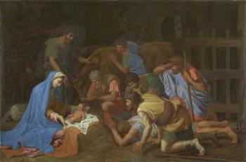 The Adoration of the Shepherds, c.1653 (oil on canvas) | Obraz na stenu