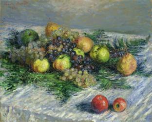 Still Life with Pears and Grapes, 1880 (oil on canvas) | Obraz na stenu
