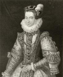 Anna of Austria, from 'History of the Reign of Philip II', published in 1855 (litho) | Obraz na stenu
