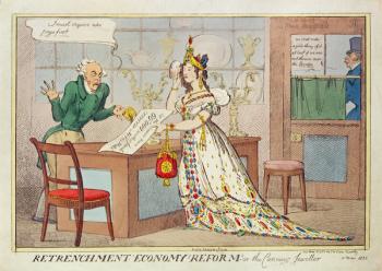 Retrenchment Economy Reform, or the Cunning Jeweller, 1822 (colour etching) | Obraz na stenu
