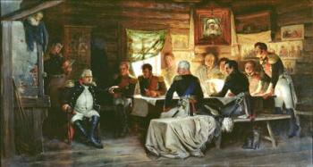 Council of War in Fili in 1812, 1882 (oil on canvas) | Obraz na stenu