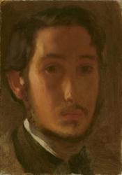 Self-Portrait with White Collar, c.1857 (oil on paper on canvas) | Obraz na stenu