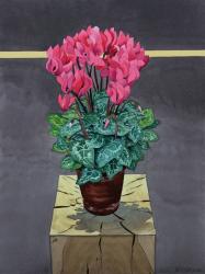 Still Life Cyclamen (watercolour on paper) | Obraz na stenu