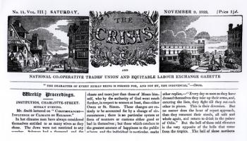 Front page of the 'National Co-operative Trades' Union and Equitable Labour Exchange Gazette', 9 November 1833 (engraving) (b/w photo) | Obraz na stenu