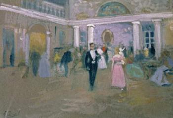 Ball at Larins, an illustration for 'Eugene Onegin', by Alexander Pushkin (1799-1837), 1911 (oil on canvas) | Obraz na stenu