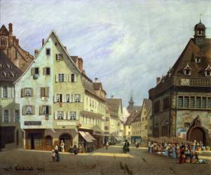 Place du Marche-aux-Fruits, Colmar, 1875 (oil on canvas) | Obraz na stenu