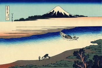 Tama river in the Musashi province, c.1830 (woodblock print) | Obraz na stenu