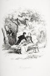 The recognition, illustration from `Nicholas Nickleby' by Charles Dickens (1812-70) published 1839 (litho) | Obraz na stenu