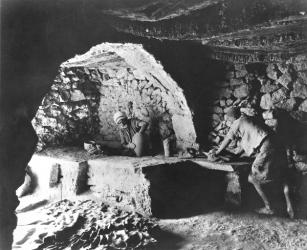 Tunisian Potter, Djerba island, c.1900 (b/w photo) | Obraz na stenu