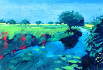River (acrylic on card) | Obraz na stenu