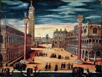 The Piazzetta di San Marco, Venice (oil on canvas) | Obraz na stenu