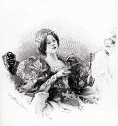 Sleeping Beauty, illustration from 'Les Contes de Perrault' by Charles Perrault, published 1894 (engraving) | Obraz na stenu