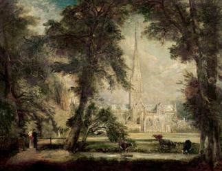 Salisbury Cathedral from the Bishop's Grounds, c.1822-23 (oil on canvas) | Obraz na stenu