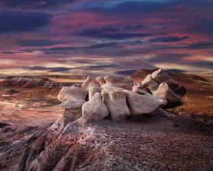 Sunset with Rocks, Petrified Forest National Park, Arizona | Obraz na stenu