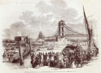 Opening of the Hungerford Suspension Bridge, from 'The Illustrated London News', 3rd May 1845 (engraving) | Obraz na stenu