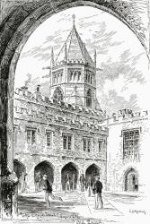 Rugby School, the Chapel Tower from the Old Quad, from 'The English Illustrated Magazine', 1891-92 (litho) | Obraz na stenu