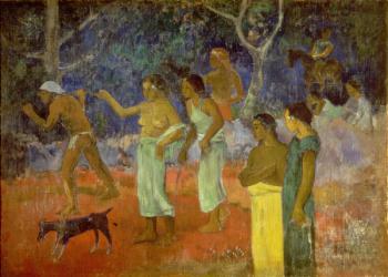 Scene from Tahitian Life, 1896 (oil on canvas) | Obraz na stenu