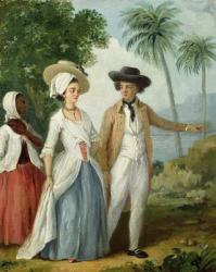 A Planter and his Wife, Attended by a Servant, c.1780 (oil on canvas) | Obraz na stenu