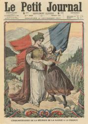 50th anniversary of the annexation of Savoy to France, illustration from 'Le Petit Journal', supplement illustre, 18th September 1910 (colour litho) | Obraz na stenu