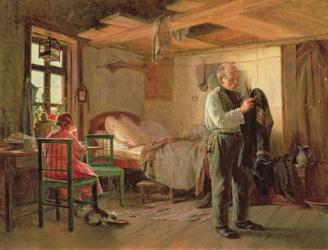 Morning in a Porter's Lodge, 1874 (oil on canvas) | Obraz na stenu
