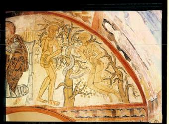 The Original Sin, from the Holy Cross Hermitage in Maderuelo (fresco) | Obraz na stenu