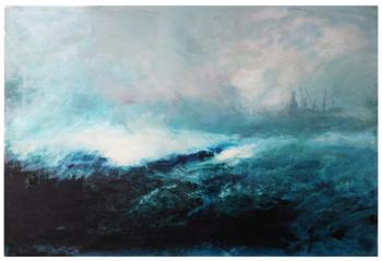 Seascape; 2015 Mixed Media on Wood panel | Obraz na stenu