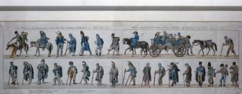 The return of the defeated French army from Russia in 1813 (hand coloured engraving) | Obraz na stenu