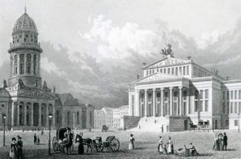 The Concert Hall, Berlin, 1833 (engraving) | Obraz na stenu