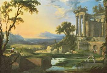 Italian landscape with ruins | Obraz na stenu