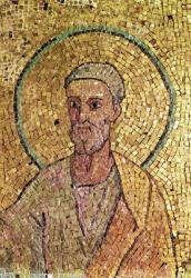 Detail of St. Peter, from the Crypt of St. Peter, c.700 AD (mosaic) (see also 151558) | Obraz na stenu