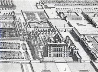 Badminton House on the County of Gloucester, engraved by Johannes Kip (engraving) (detail of 192764) | Obraz na stenu