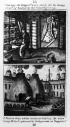 Placing the "dipped" ware in the "glazing" oven, 1827 (engraving) | Obraz na stenu