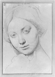 Louise de Broglie, Countess of Haussonville, c.1842 (graphite on paper) | Obraz na stenu
