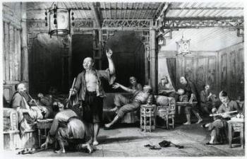 Chinese Opium Smokers, 1843 (engraving) | Obraz na stenu