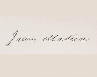 Signature of James Madison (litho) | Obraz na stenu