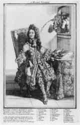 Satirical cartoon lampooning Louis XIV, 1693-1705 (engraving) | Obraz na stenu