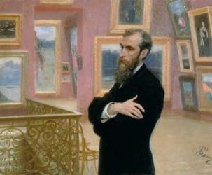 Portrait of Pavel Tretyakov (1832-98) in the Gallery, 1901 (oil on canvas) | Obraz na stenu