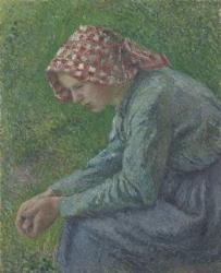 A Seated Peasant Woman, 1885 (oil on canvas) | Obraz na stenu