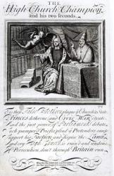 The High Church Champion and his two Seconds, 1709 (engraving) (b/w photo) | Obraz na stenu