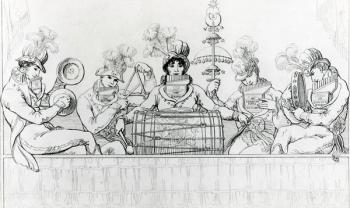Padean Minstrels in performance at Vauxhall Gardens, London (engraving) | Obraz na stenu