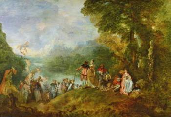 Embarkation for Cythera, 1717 (oil on canvas) (for detail see 65335) | Obraz na stenu