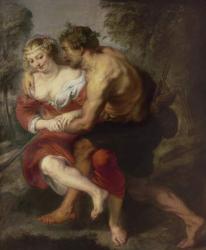 Scene of Love or, The Gallant Conversation (oil on canvas) | Obraz na stenu