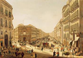Via Toledo in Naples (oil on canvas) | Obraz na stenu