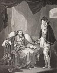 Henry IV reproving Prince Henry, from 'Gallery of Historical Portraits', published c.1880 (litho) | Obraz na stenu